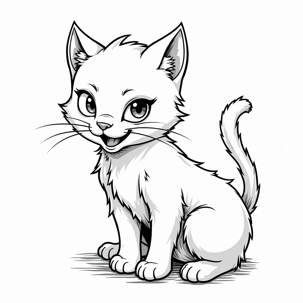 evil cat coloring pages