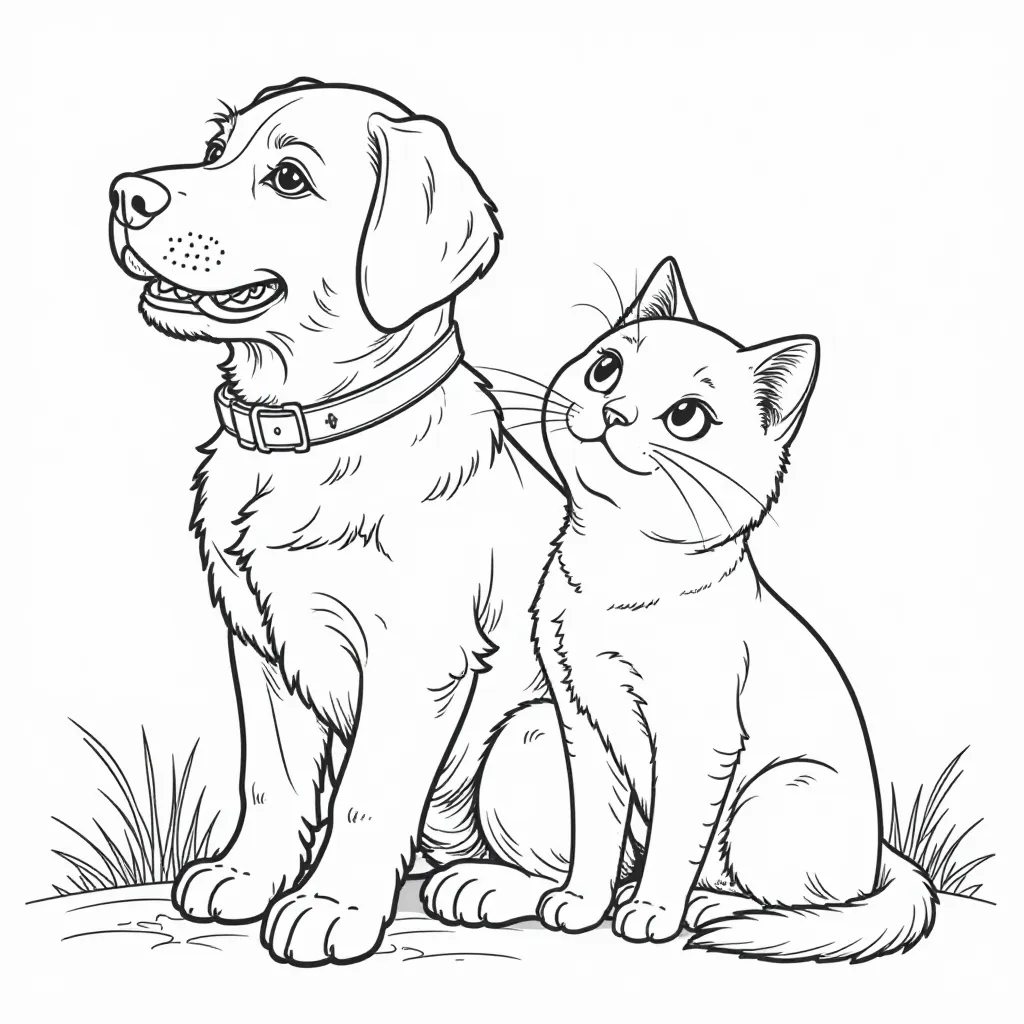 animal dog and cat lover صفحات التلوين