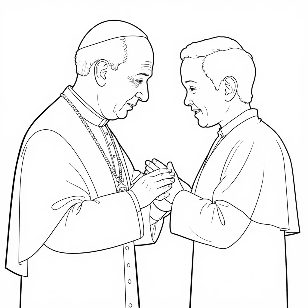  Pope Francis Giving Communion صفحات التلوين