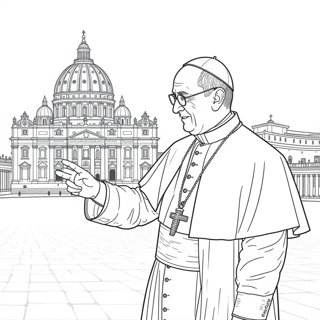  Pope Francis in Vatican City صفحات التلوين