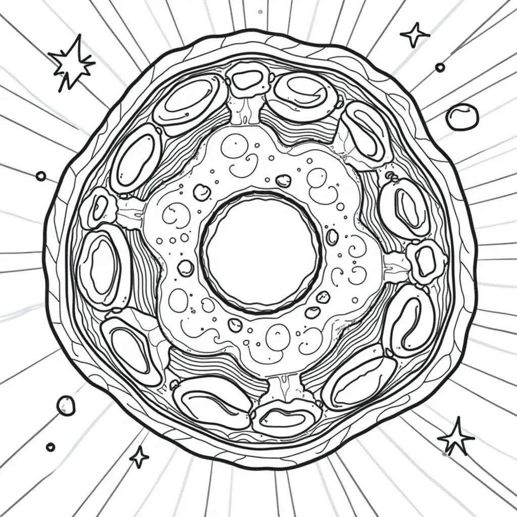 真核细胞 Páginas para Colorear