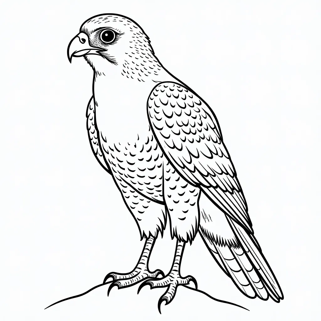 a peregrine falcon get a letter coloring pages