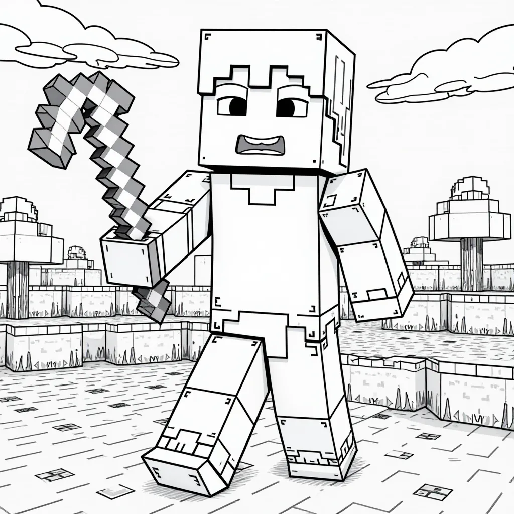 minecraft صفحات التلوين
