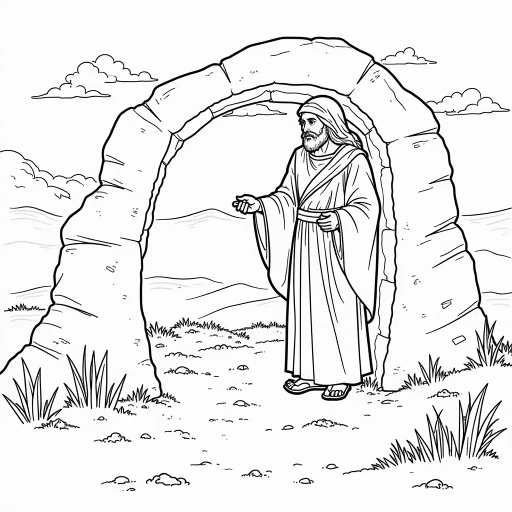  Empty Tomb Simple صفحات التلوين