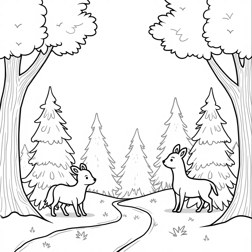 forest coloring pages