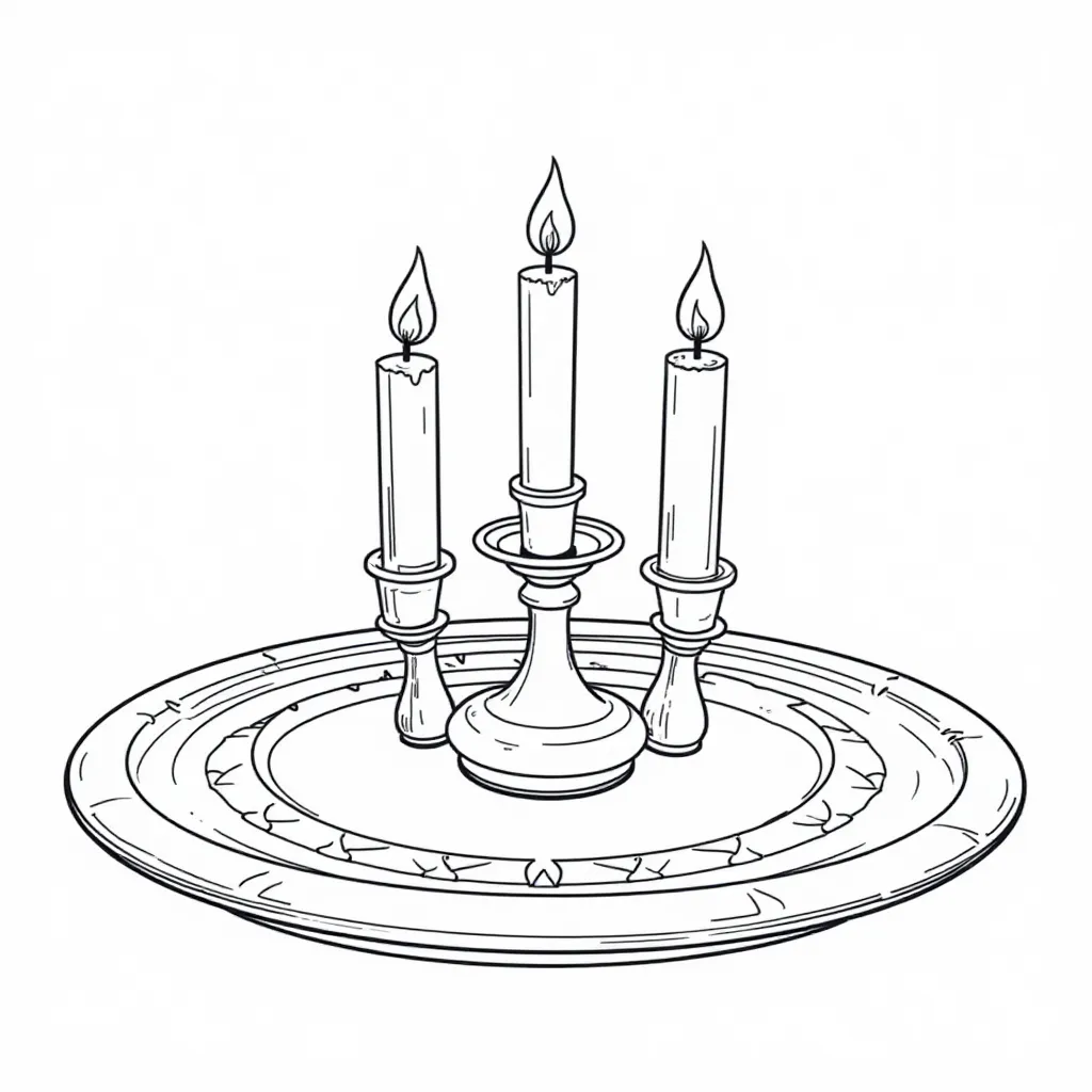  Seder Plate with Candles صفحات التلوين