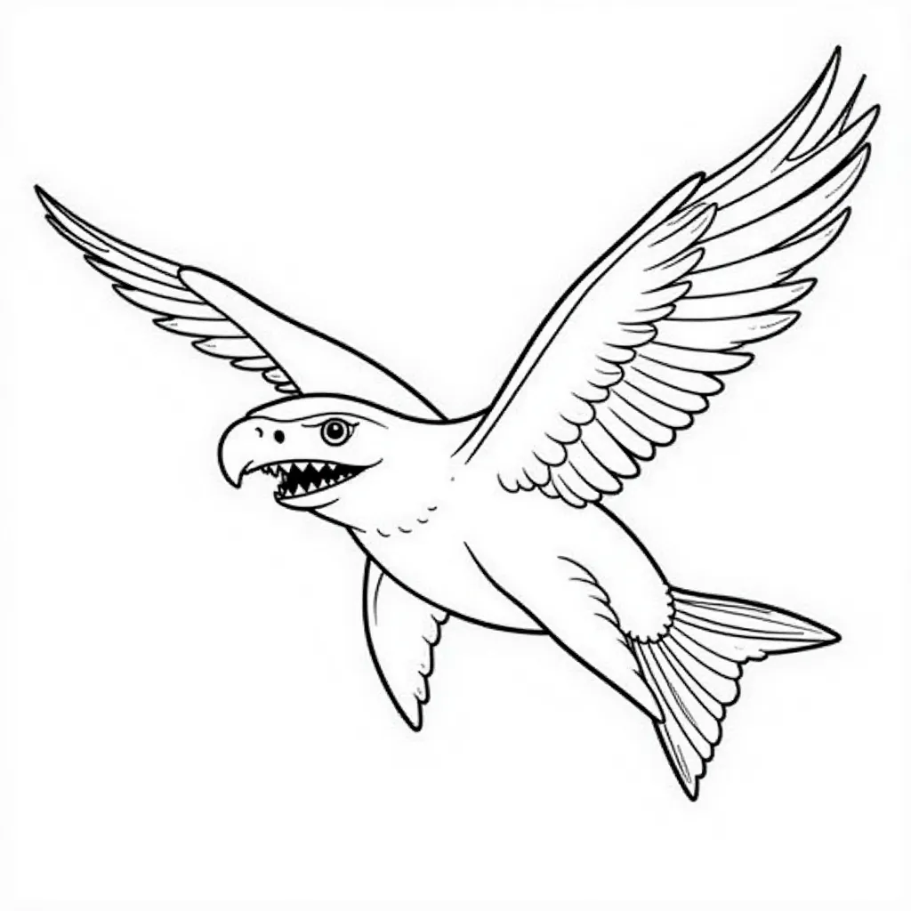 shark eagle صفحات التلوين