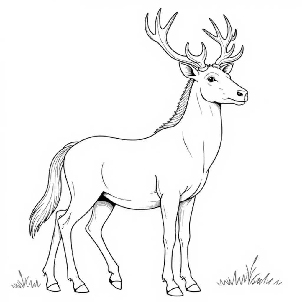 hourse deer صفحات التلوين