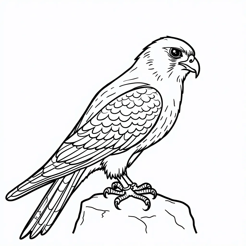 a peregrine falcon get a letter coloring pages