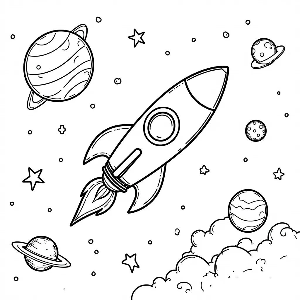 Space صفحات التلوين
