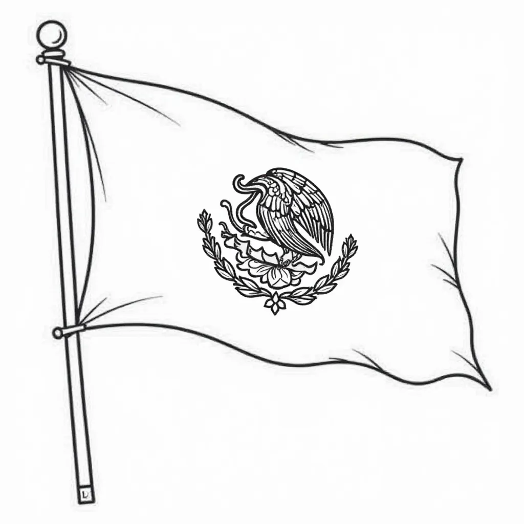  Mexican Flag Waving صفحات التلوين