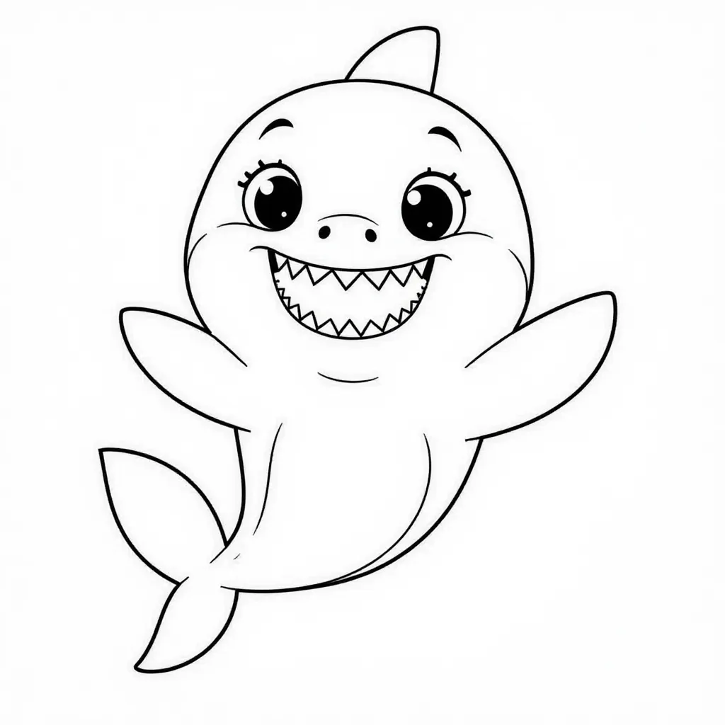  Baby Shark Dancing صفحات التلوين