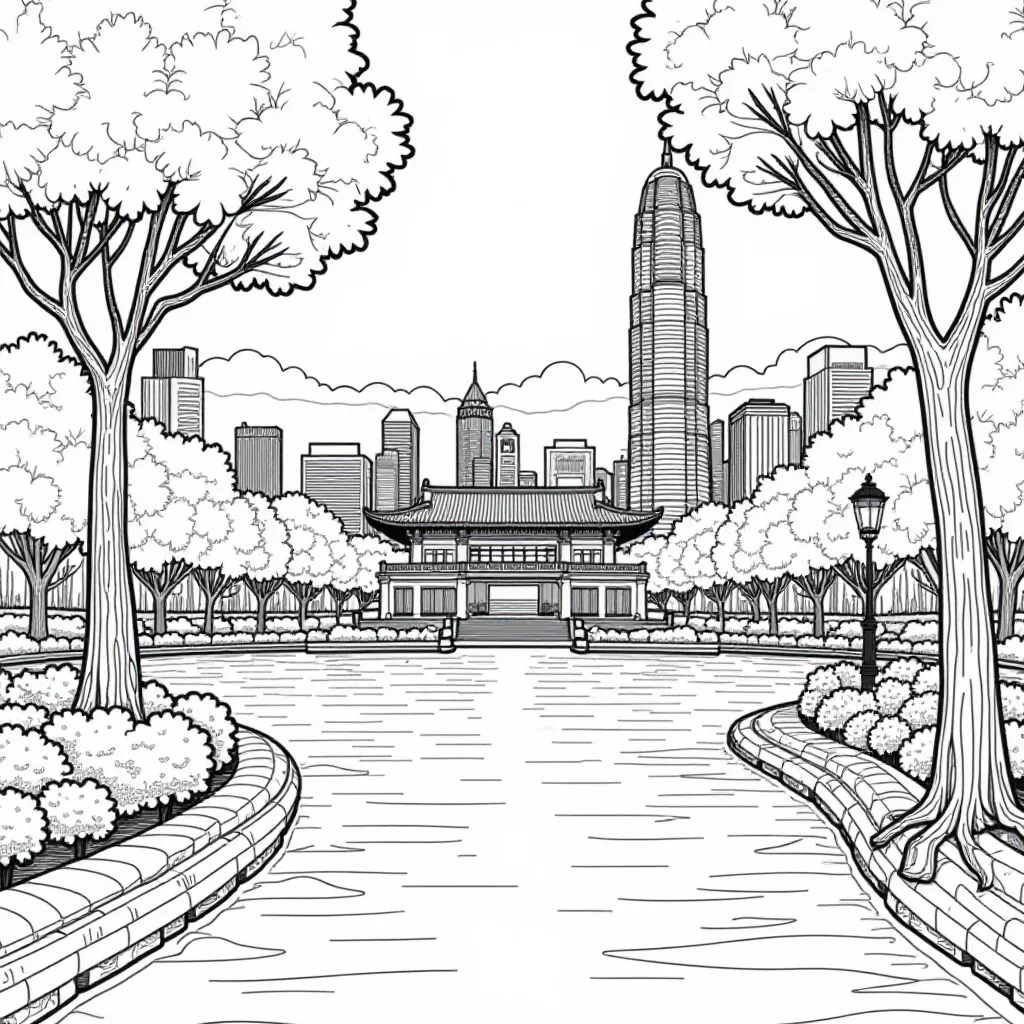 victoria park hong kong صفحات التلوين