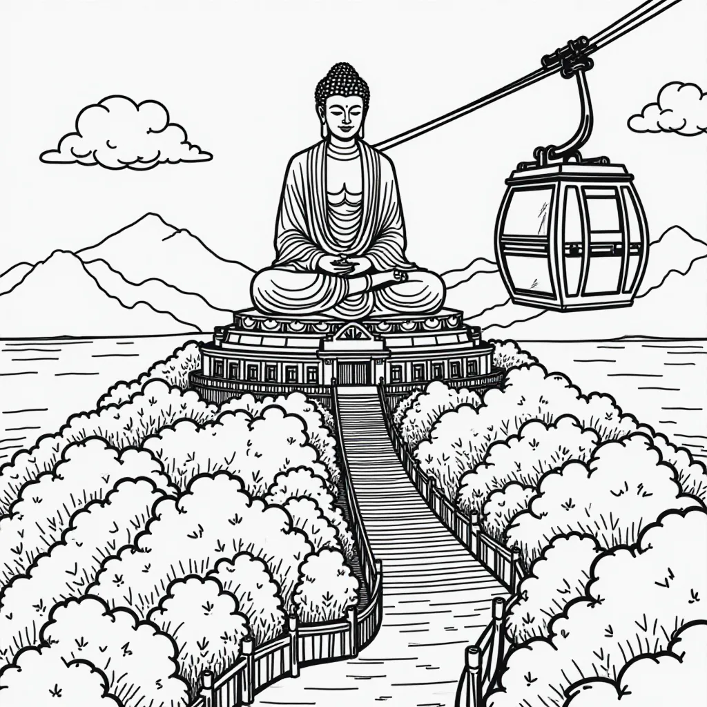 ngong ping 360 صفحات التلوين