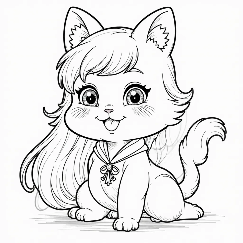 Generate a portrait of the character Xiaowu from the Douluo Continent صفحات التلوين