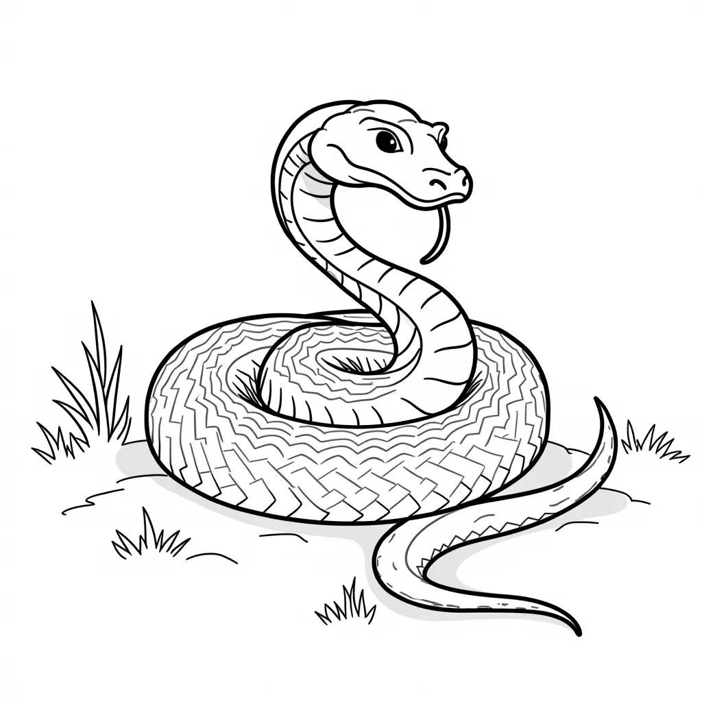 python snake coloring pages