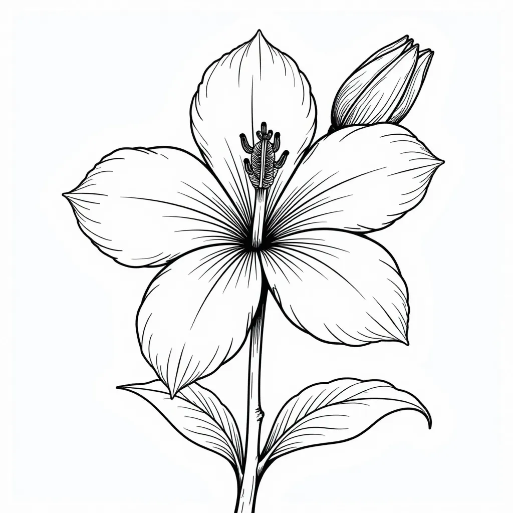 盛開桐花 Páginas para Colorear