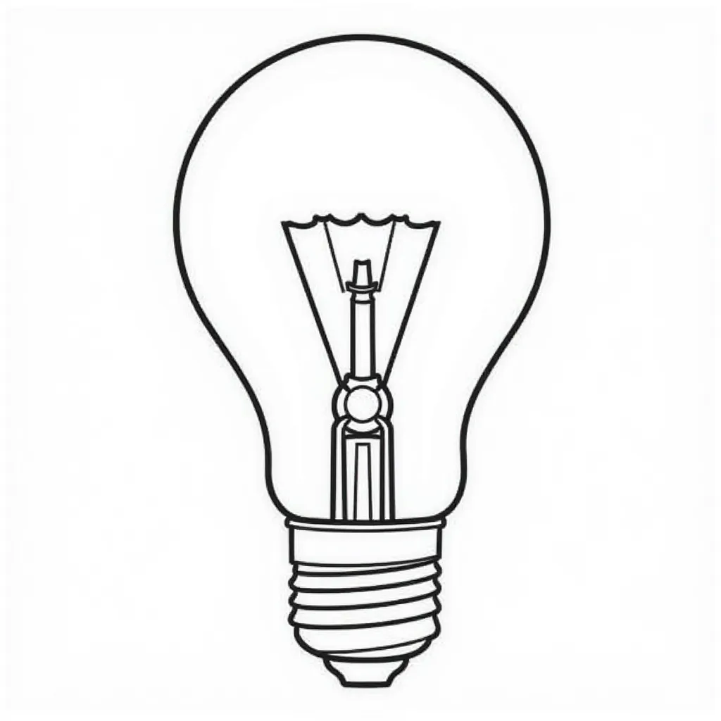 Edison and a light bulb صفحات التلوين