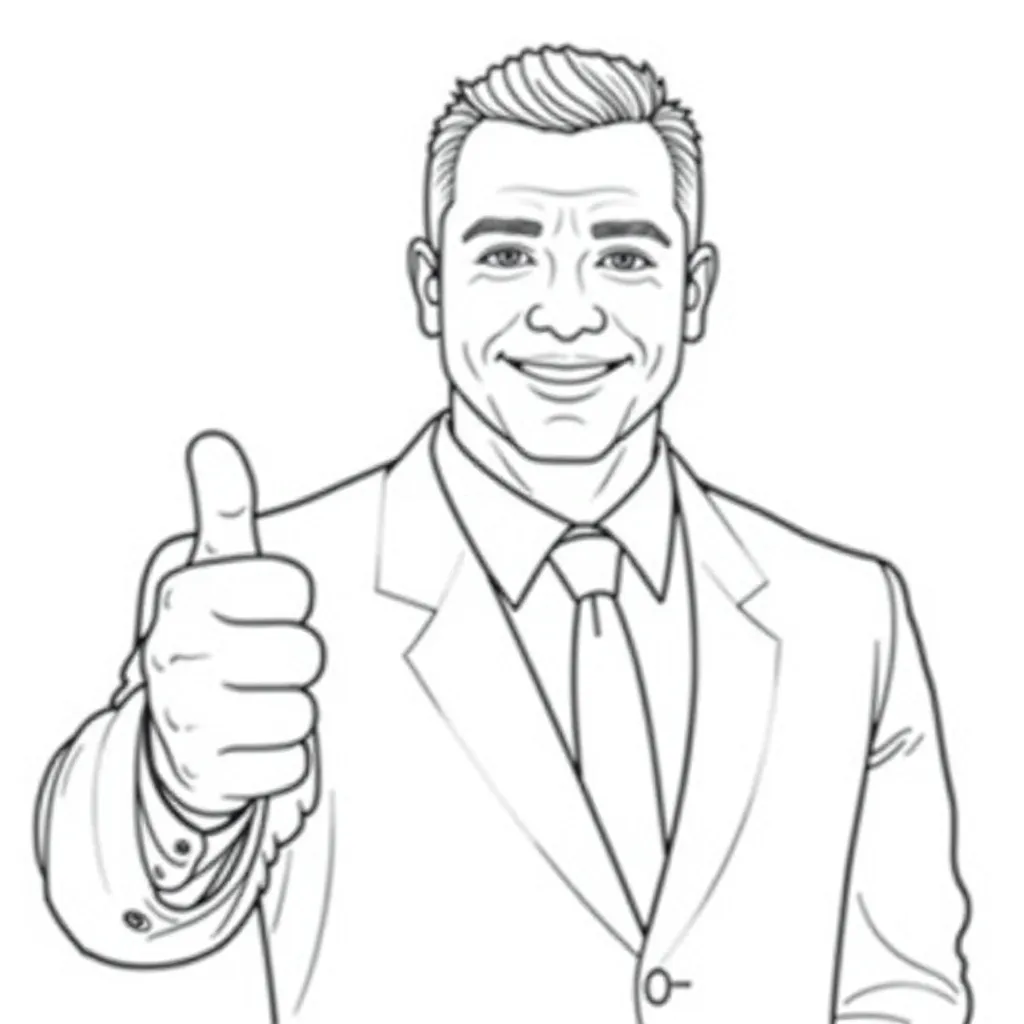 businessman full hightindex thumb up صفحات التلوين