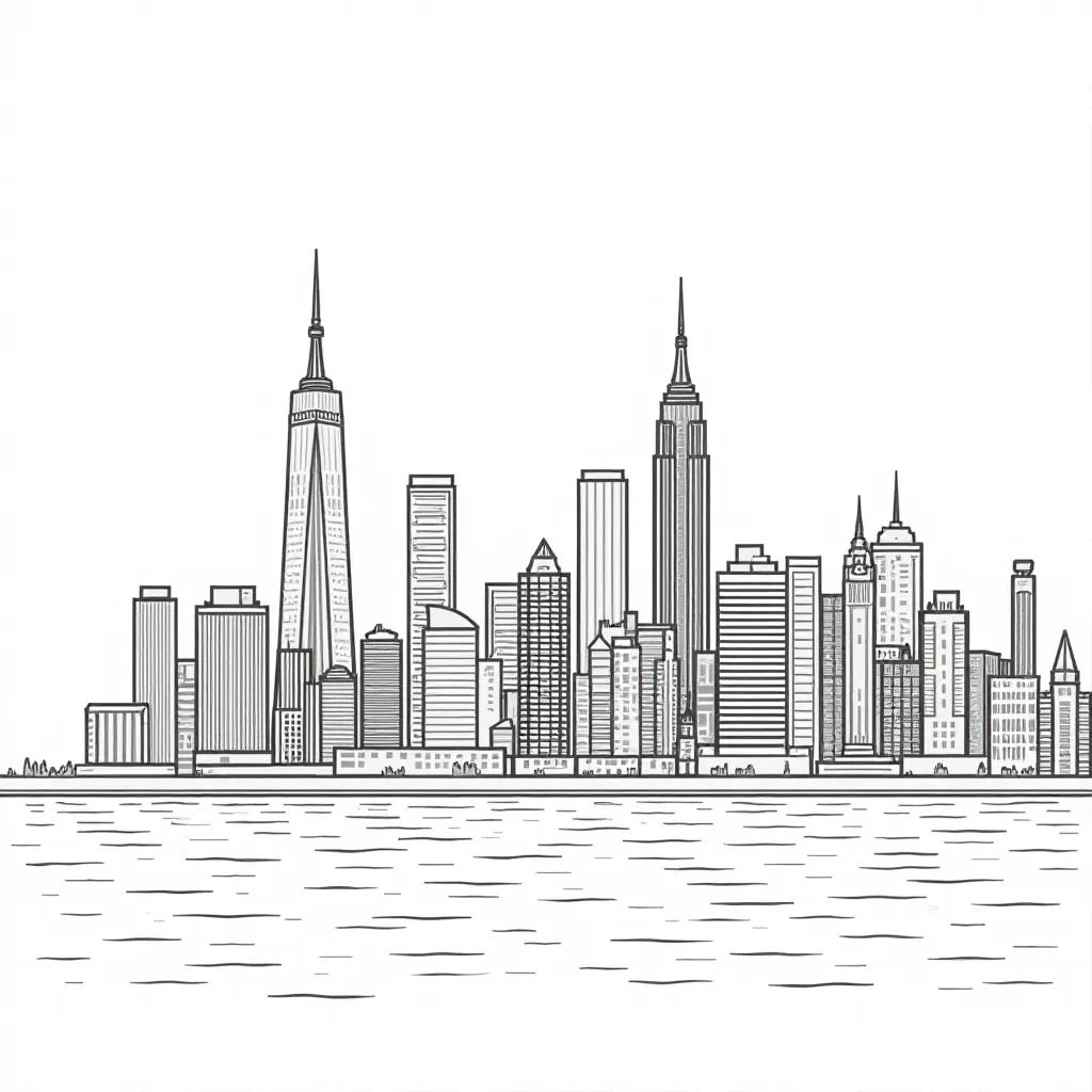 shanghai city skyline صفحات التلوين