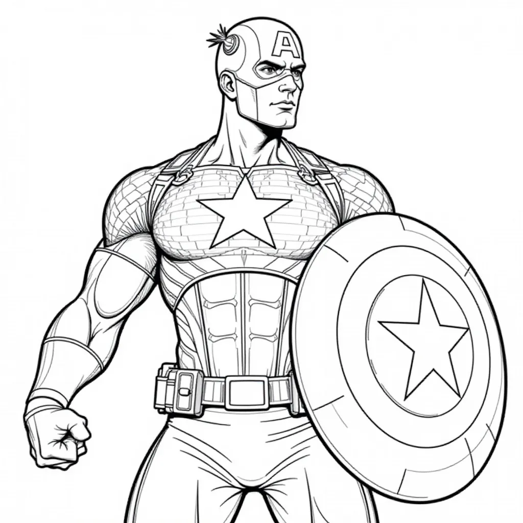 Captain American صفحات التلوين