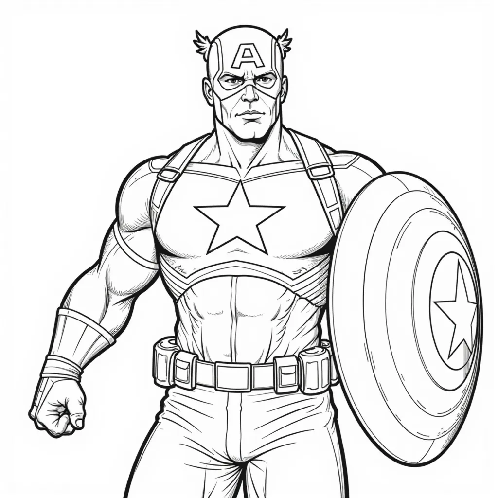 Captain American صفحات التلوين
