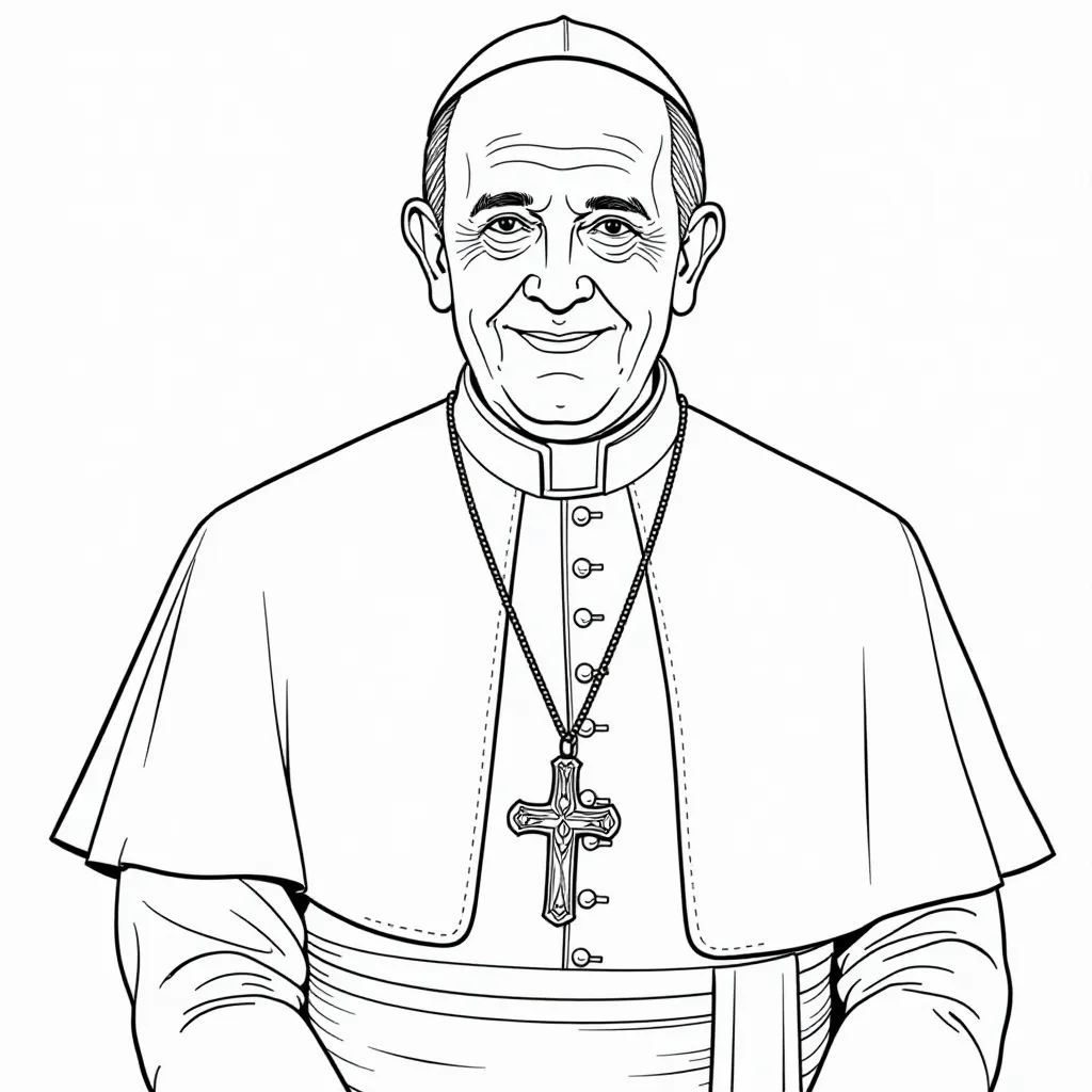 papa francisco صفحات التلوين