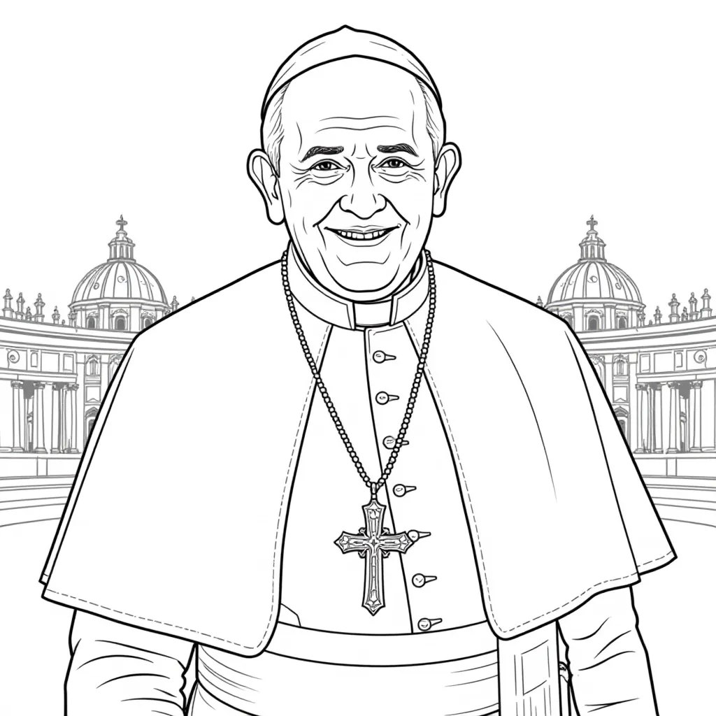 pope francis vatican city صفحات التلوين