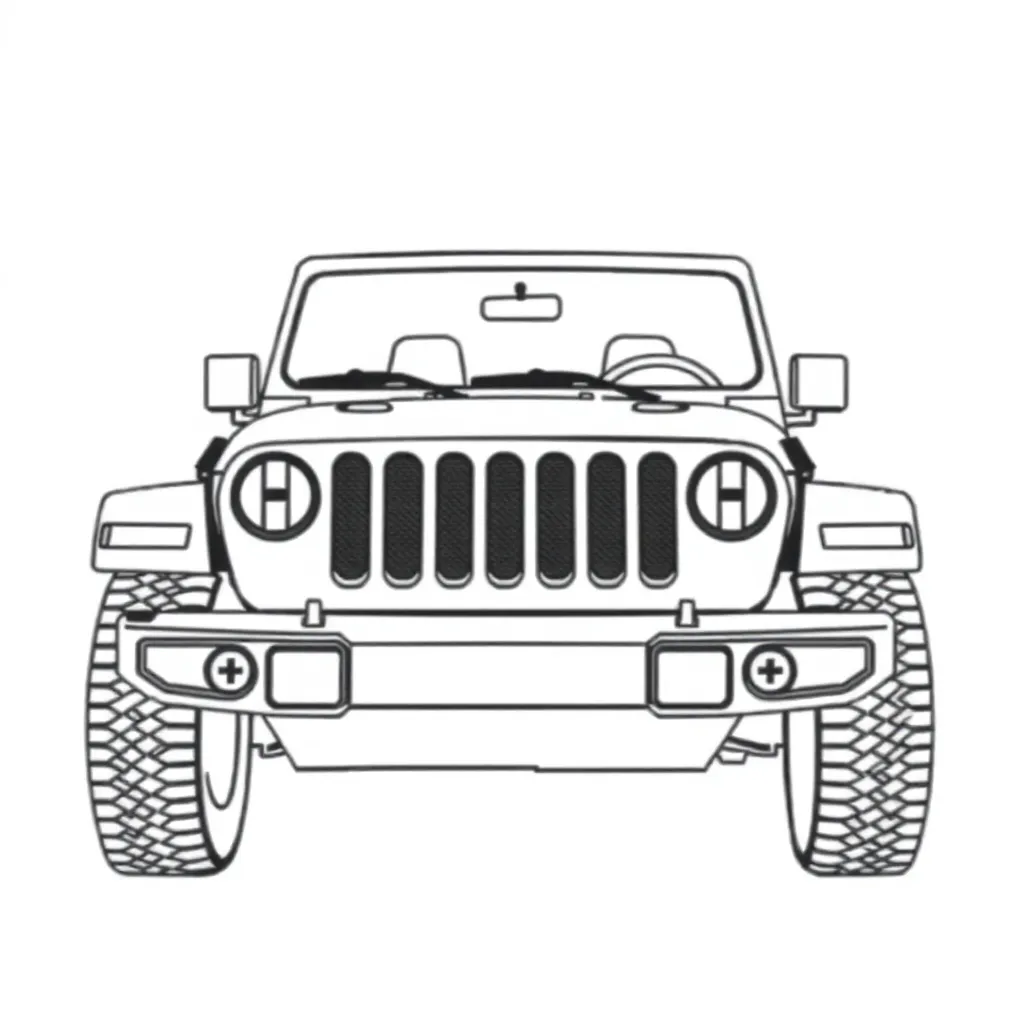 driver jeep صفحات التلوين