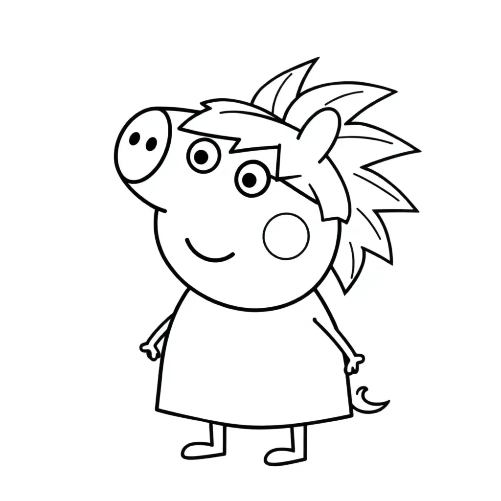 Peppa Pig love goku صفحات التلوين