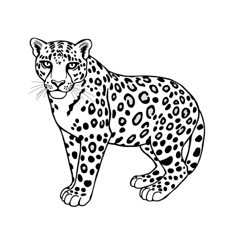  Neofelis nebulosa  sideway with leg صفحات التلوين