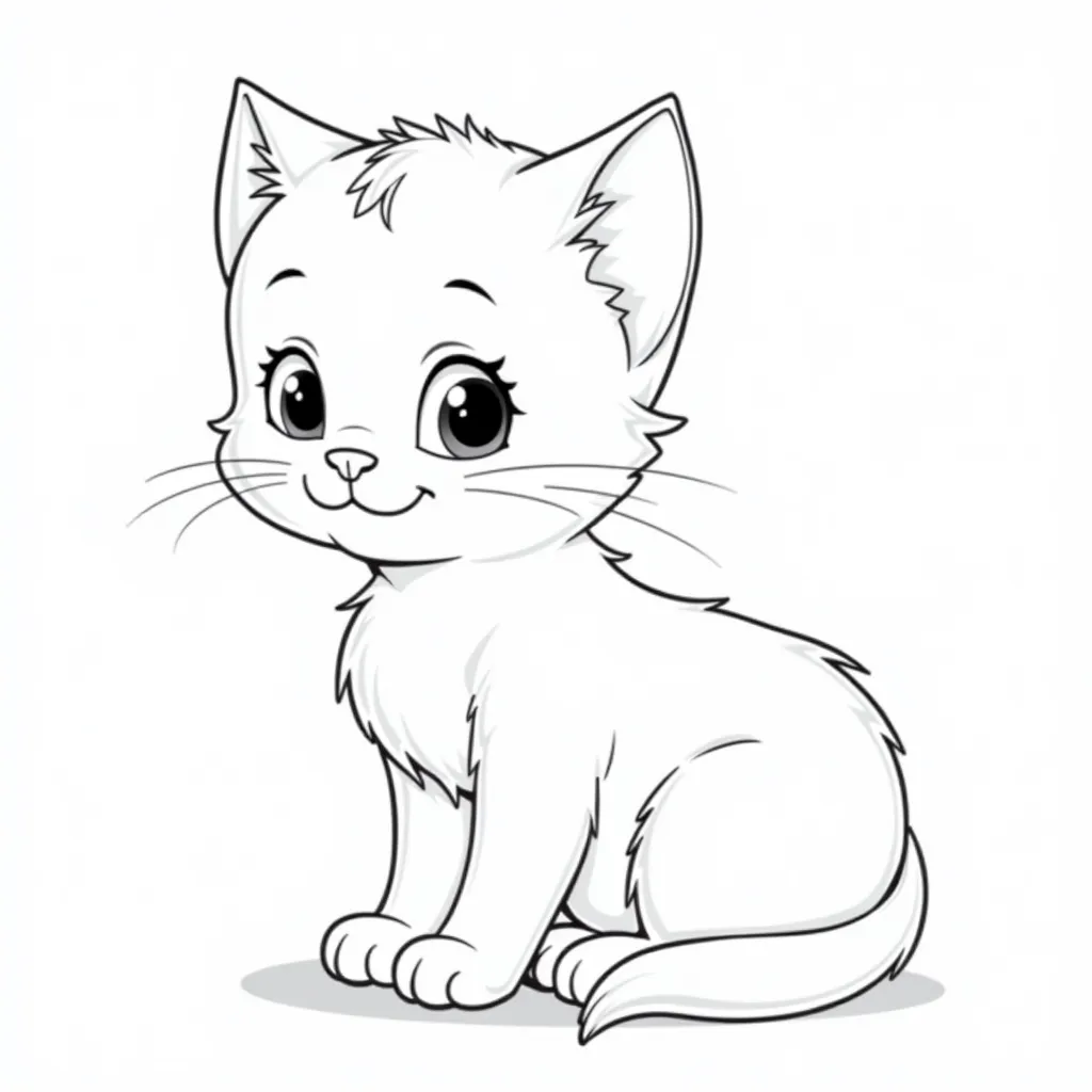 Kitty cat coloring pages