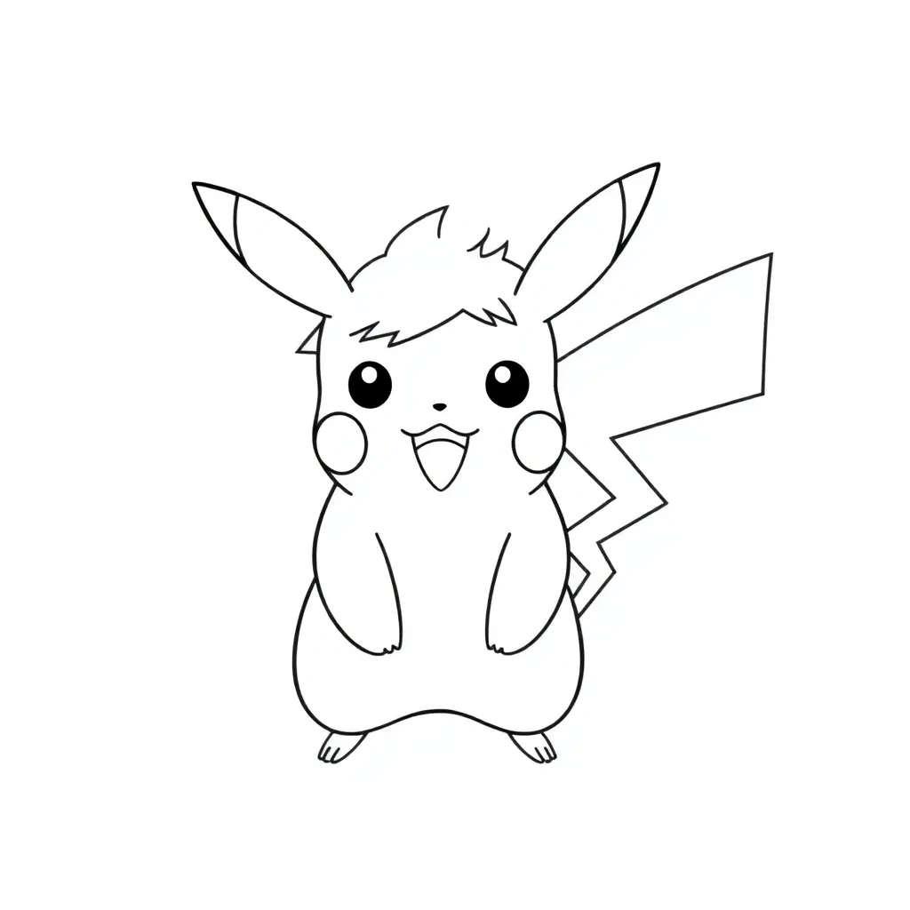 pikachu with Ash صفحات التلوين