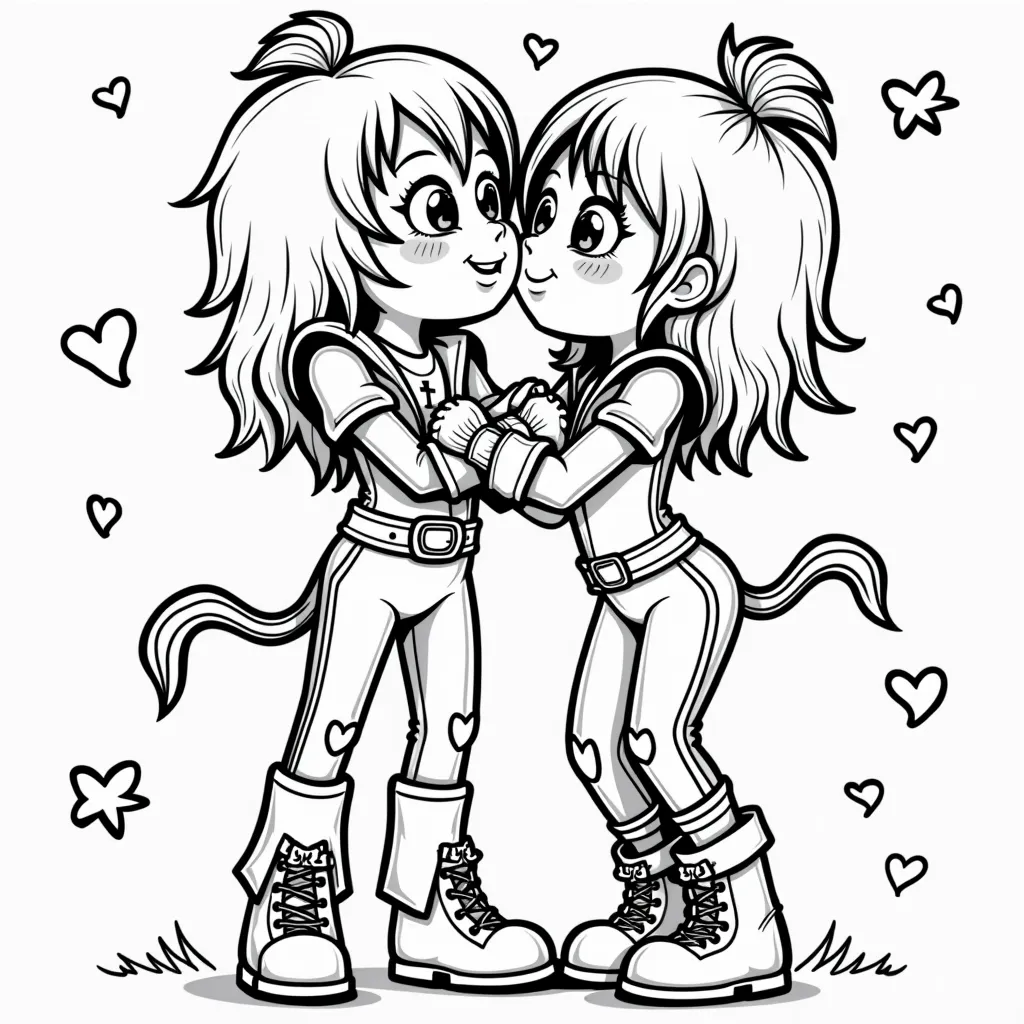 kiss coloring pages