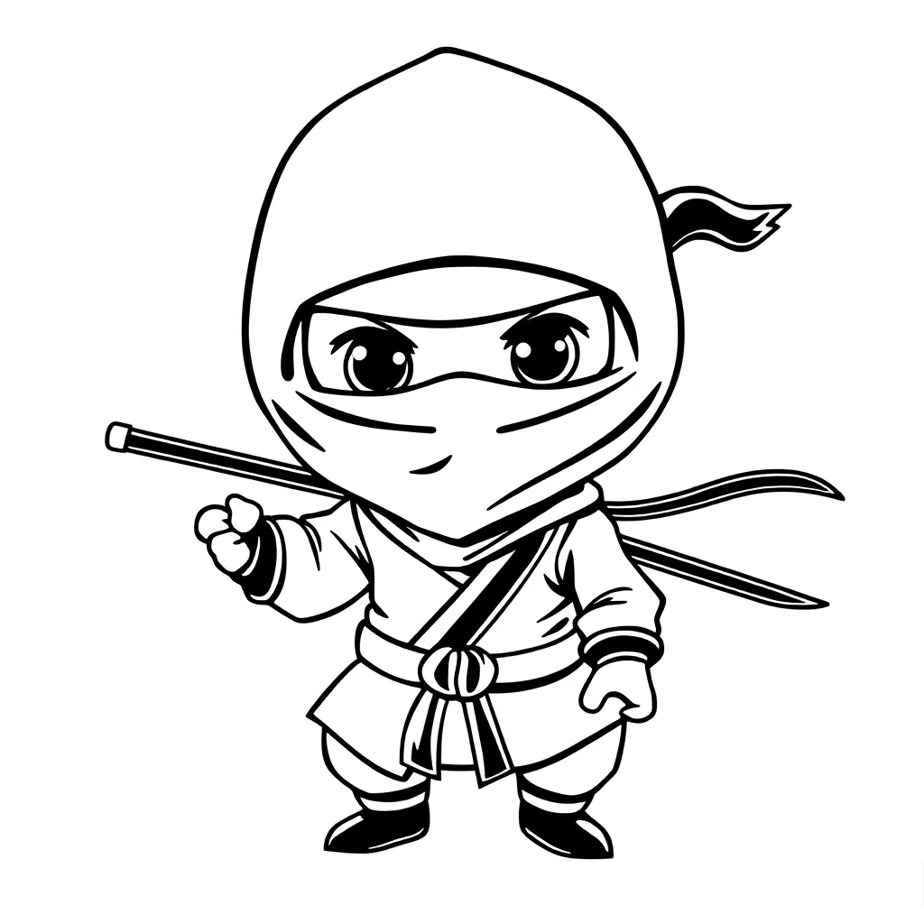 ninja baby whole body صفحات التلوين