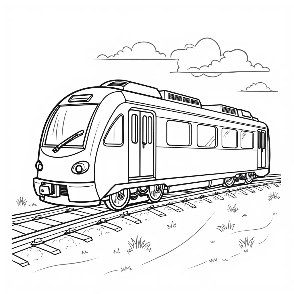 Train tickets coloring pages