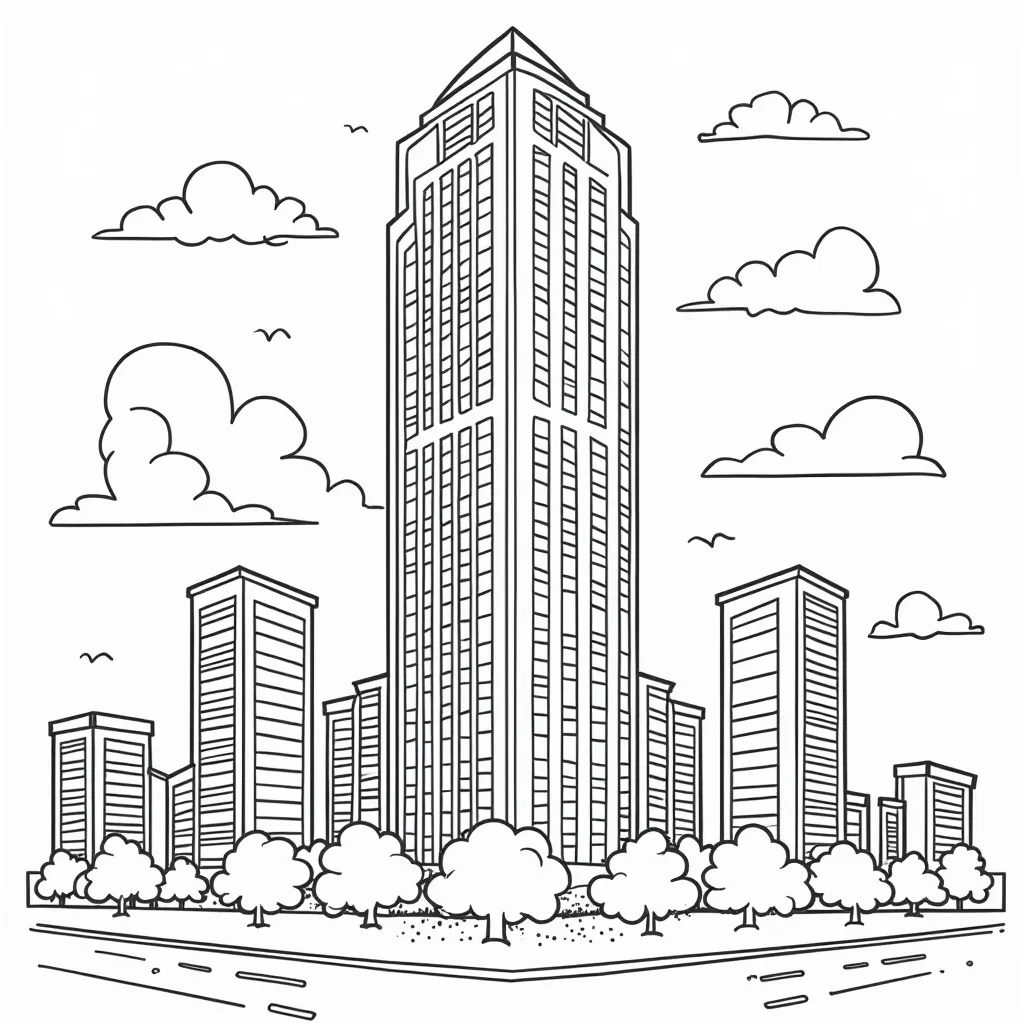 摩天大楼 coloring pages