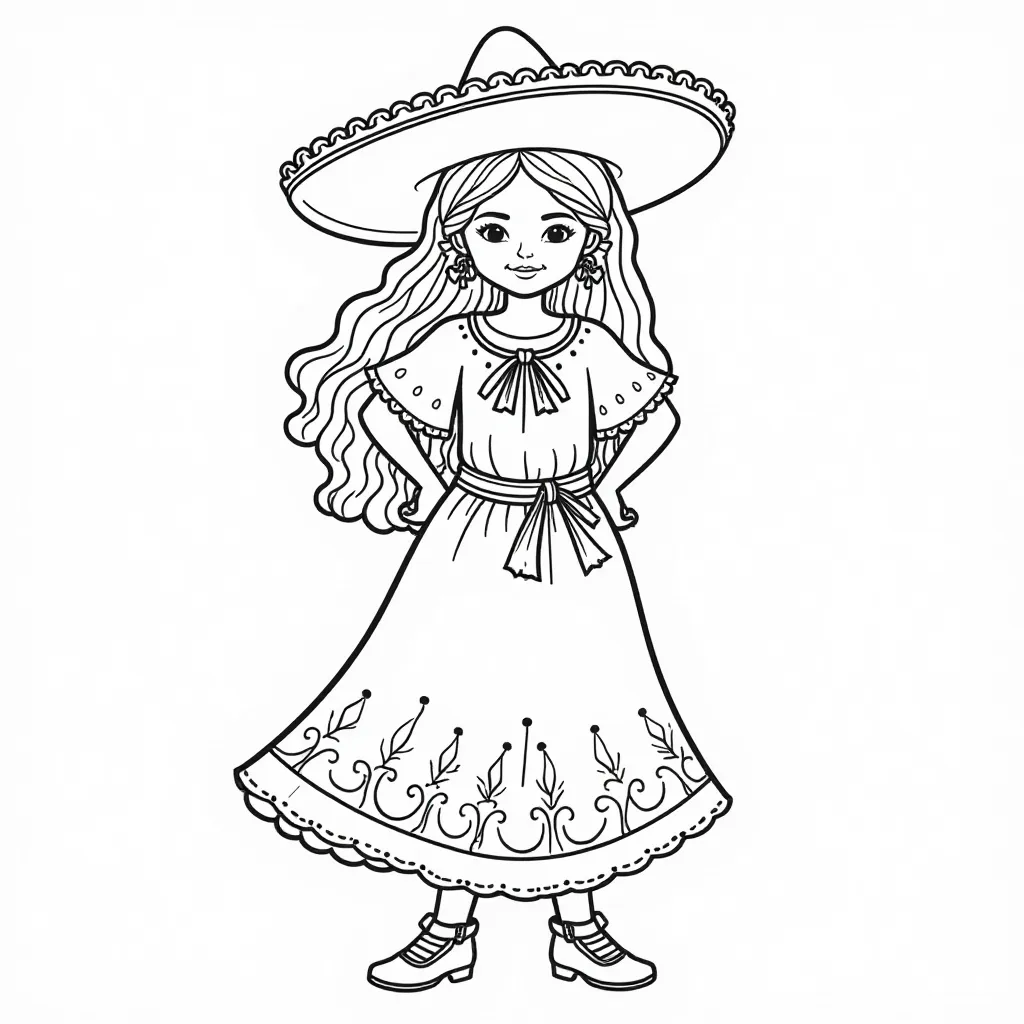  Cinco de Mayo Traditional Clothing صفحات التلوين