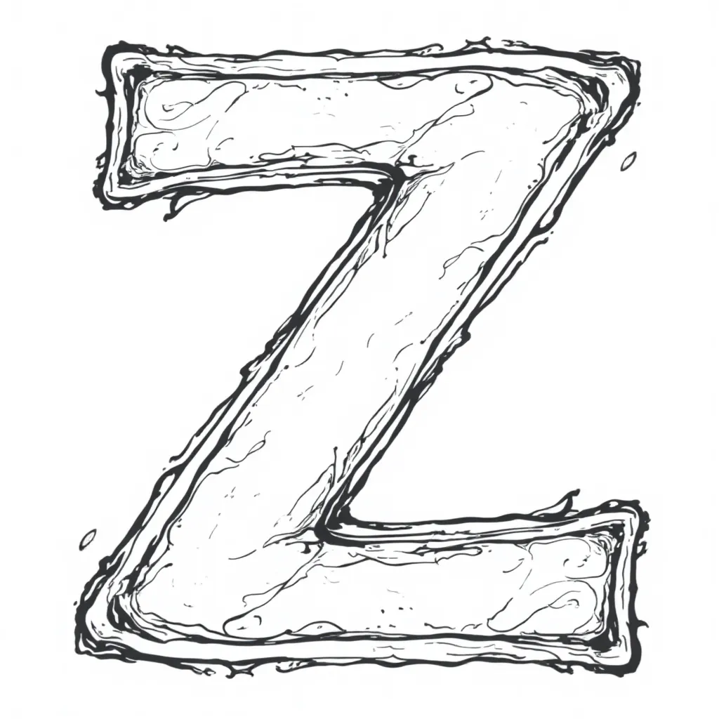  Letter Z Bold صفحات التلوين