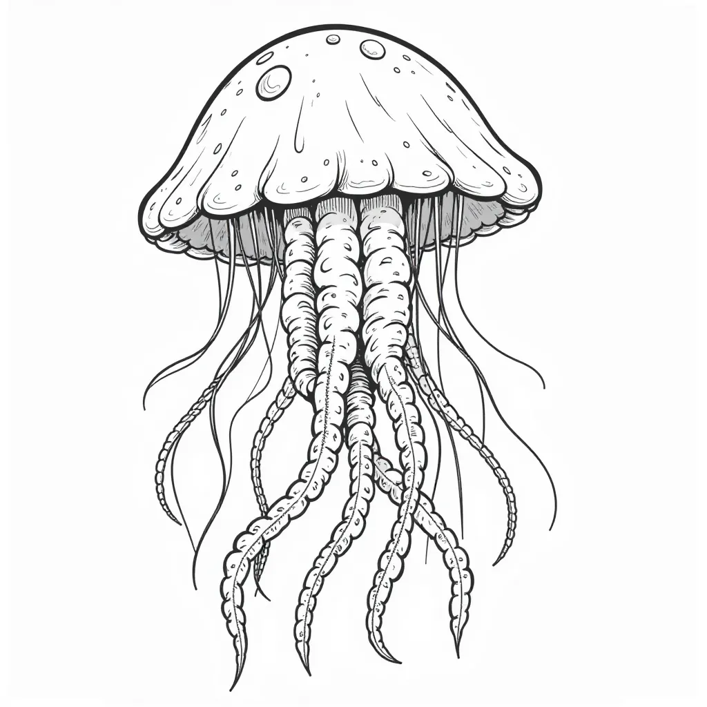  Jellyfish Mysterious صفحات التلوين