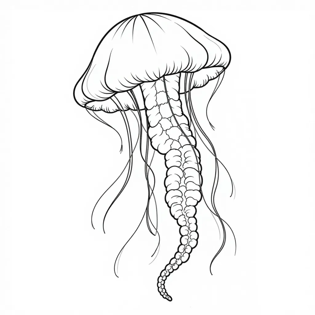 Jellyfish Transparent صفحات التلوين