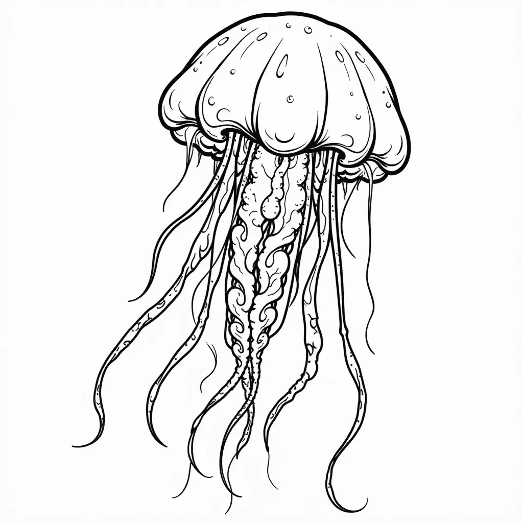  Jellyfish Deep Sea صفحات التلوين