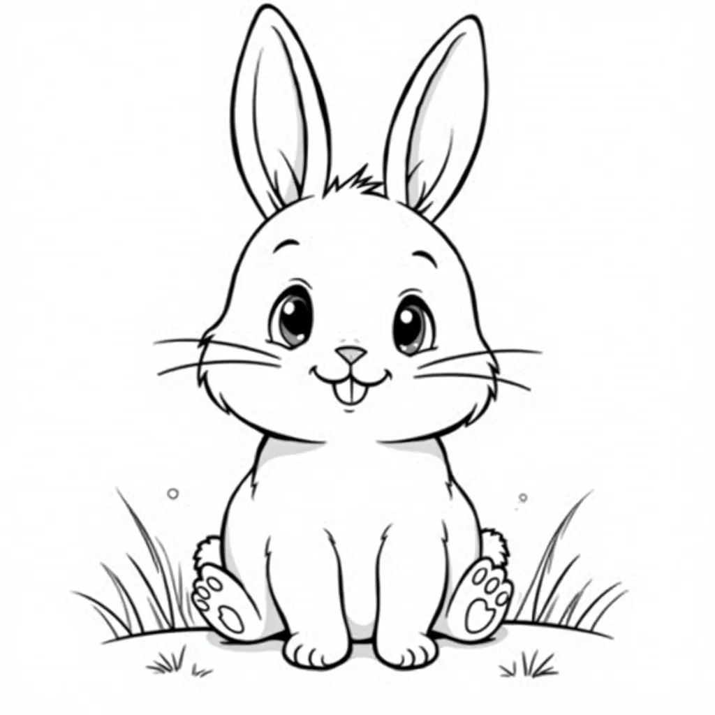 Cute rabbit coloring pages