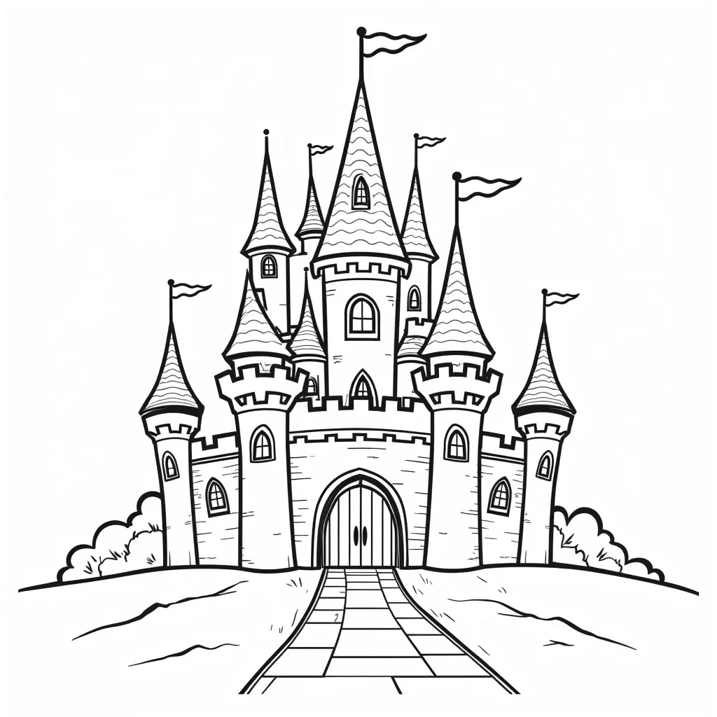 castle coloring pages