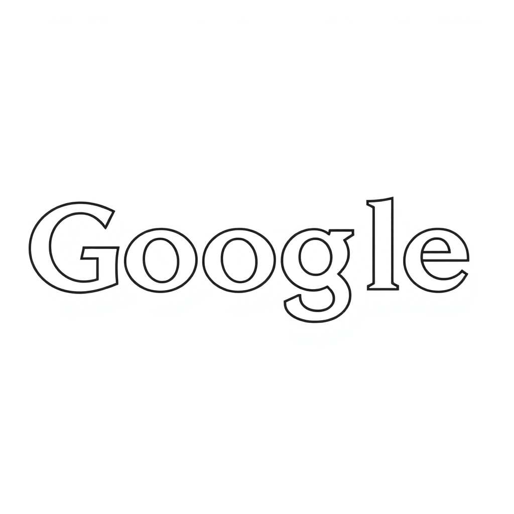 google word logo text صفحات التلوين