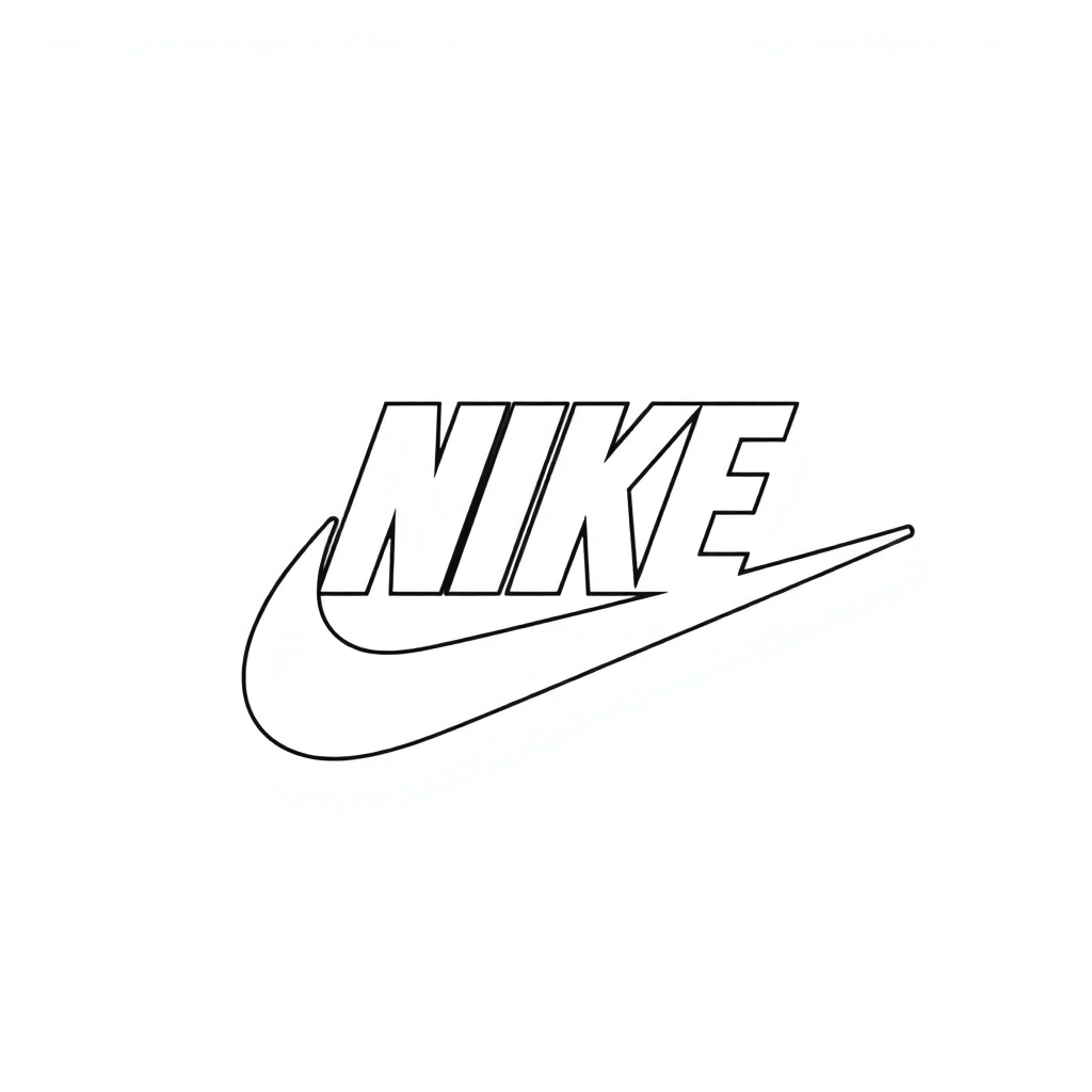 nike word logo text صفحات التلوين