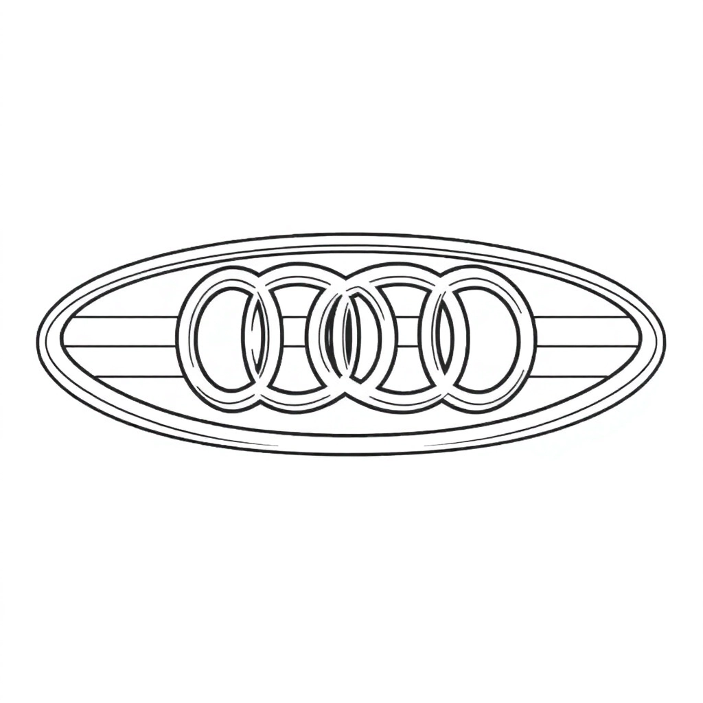 audi word logo text صفحات التلوين