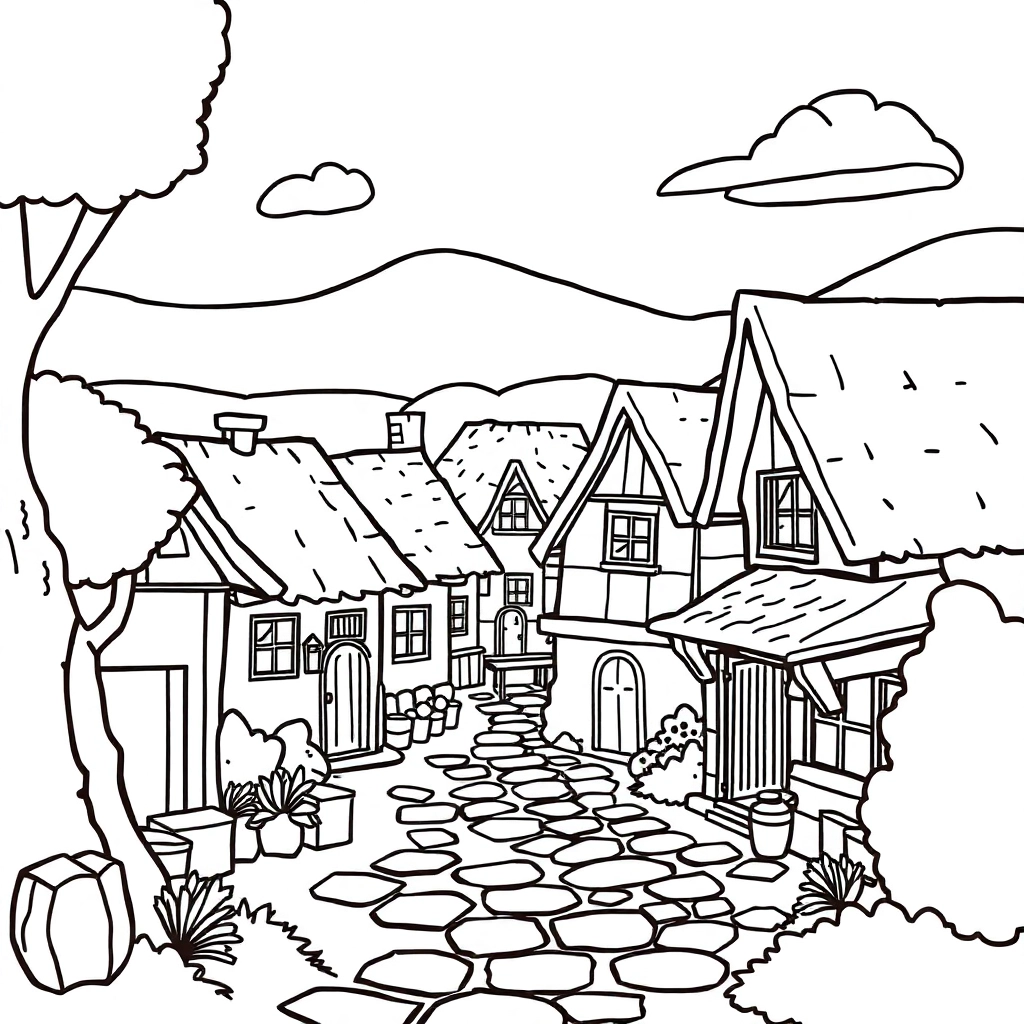 village صفحات التلوين