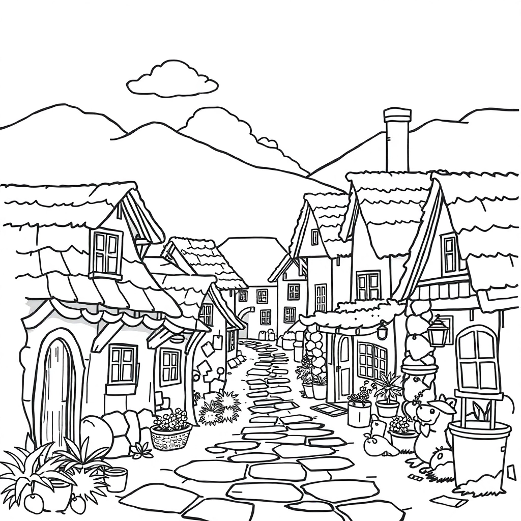 village صفحات التلوين