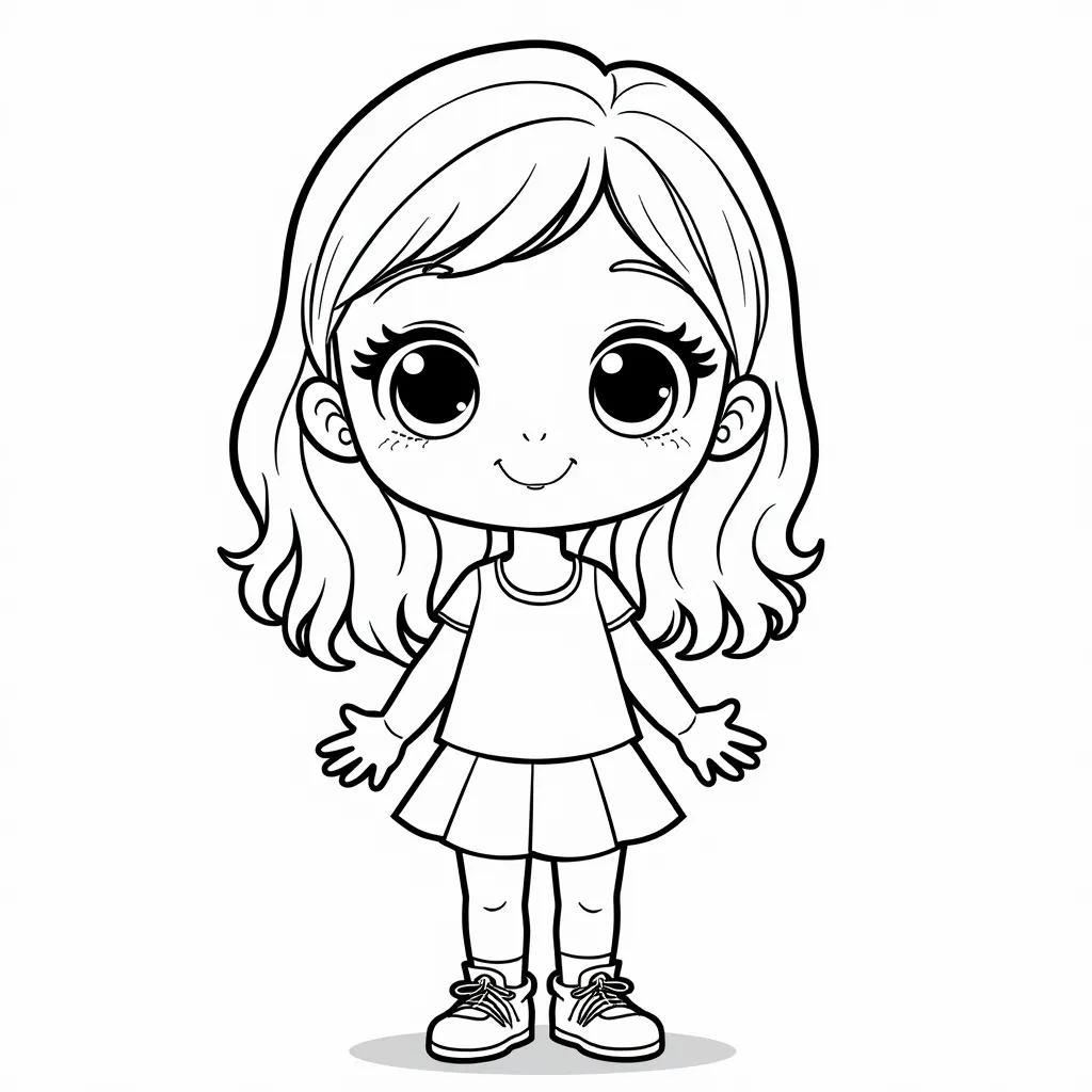  cartoon girl coloring pages